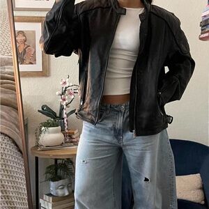 Women's Black Leather Jacket